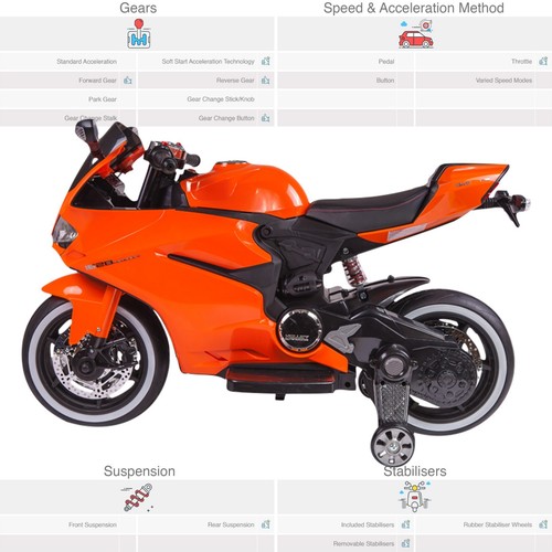 Kids ducati style 12v - ducati, electric