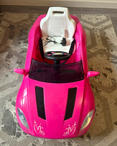 Pink electric ride car - ride-on,