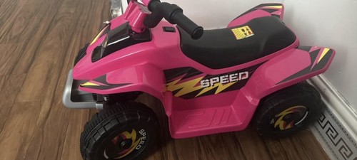 Electric quad bike pink - 6v,